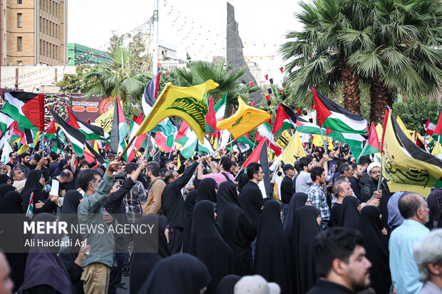 تجمع مردم تهران در محکومیت ترور شهید اسماعیل هنیه