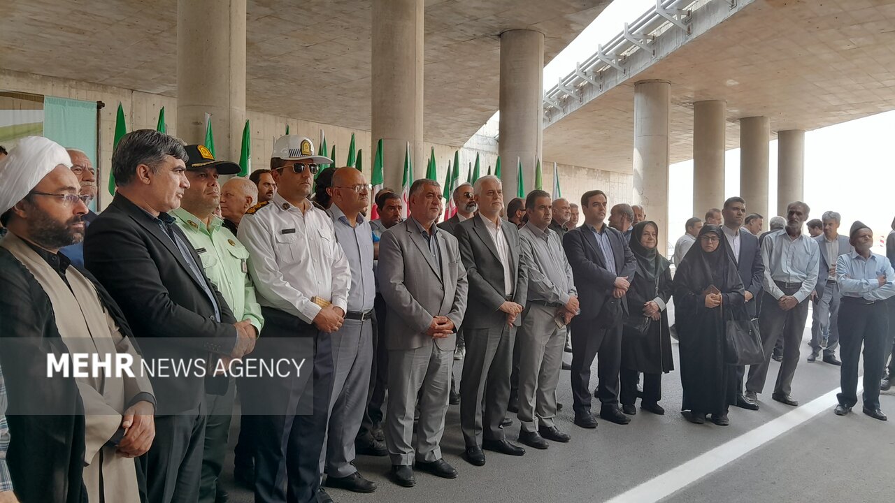 کیلومتر ۳ تا ۷ ابَرپرژه حلقه چهارم ترافیکی اصفهان افتتاح شد