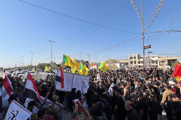 مراسم تشییع شهدای حشد شعبی در عراق+تصاویر