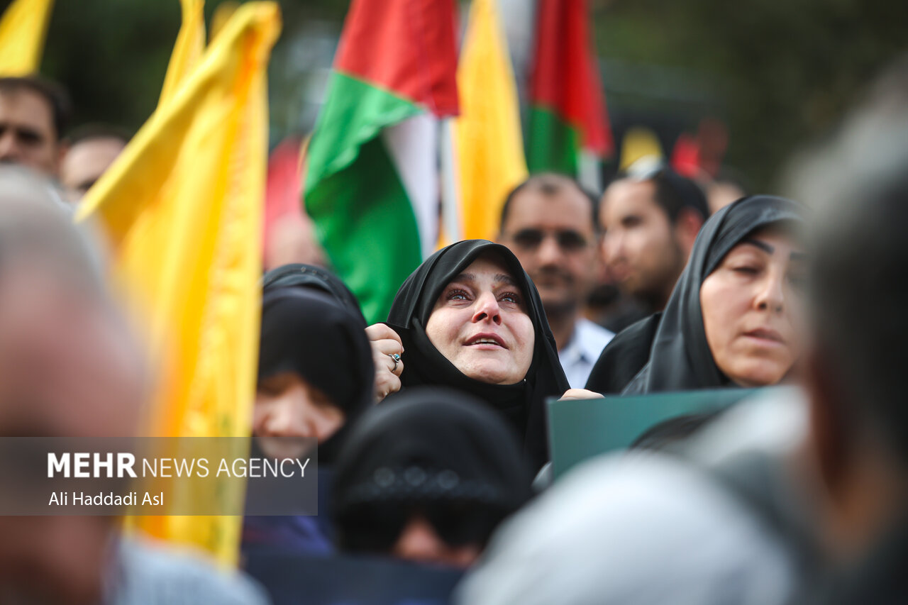 Tehraners hold a protest rally over Haniyeh assassination