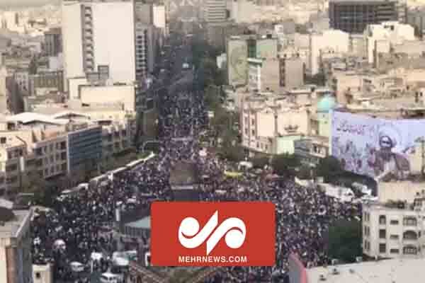 تصاویر هوایی مهر از حضور مردم تهران در مراسم تشییع شهید هنیه تصاویر هوایی مهر از حضور مردم تهران در مراسم تشییع شهید هنیه