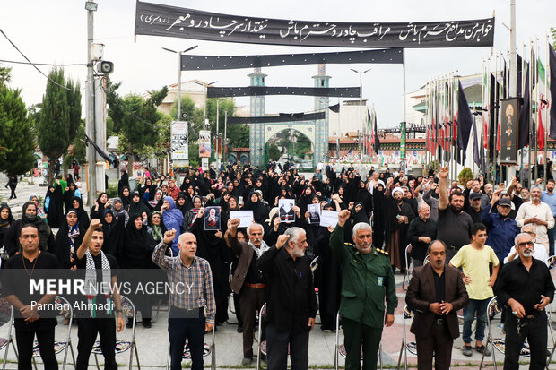 اجتماع مردم آمل در محکومیت ترور شهید «اسماعیل هنیه»