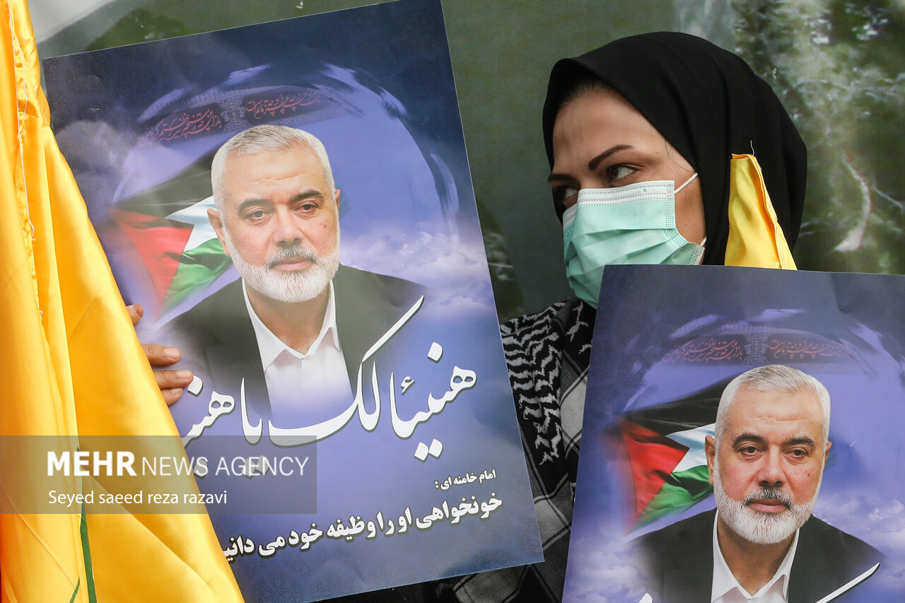 راهپیمایی ماسالی‌ها در پی ترور شهید «اسماعیل هنیه»