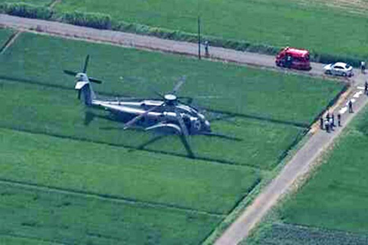 US military chopper lands in Kanagawa Pref. rice field