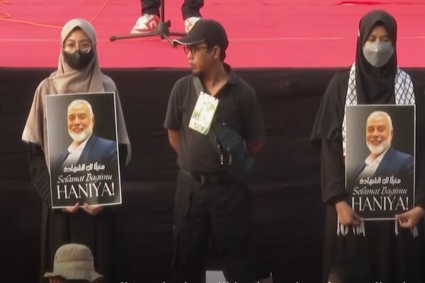 راهپیمایی گسترده مردم اندونزی در محکومیت ترور شهید «هنیه»