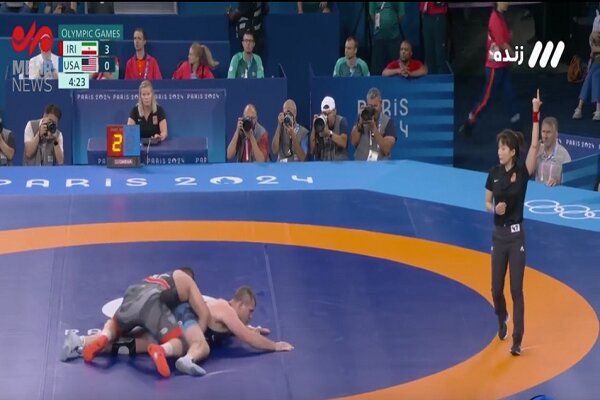 VIDEO: Iranian wrestler wins against US opponent in Olympics