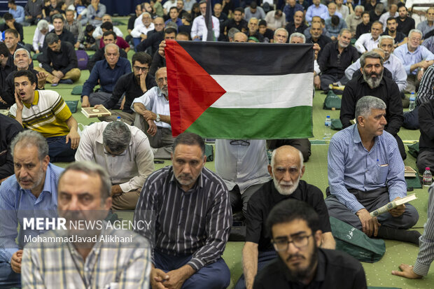 مراسم بزرگداشت شهید اسماعیل هنیه در مصلای تهران