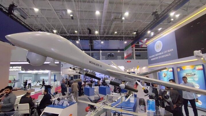 Iran showcases indigenous long-range Mohajer-10 drone