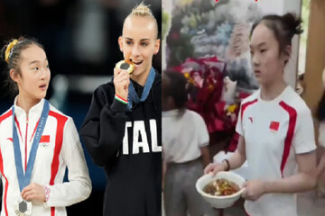 VIDEO: Chinese Olympic medalist serving food at restaurant