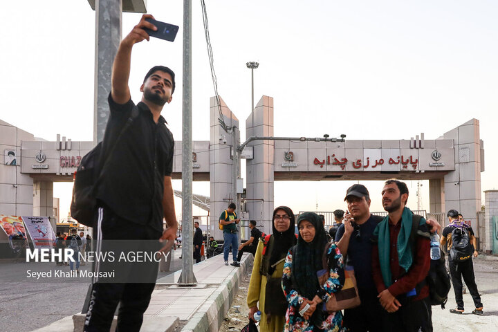 تردد زائران اربعین حسینی از مرز چذابه