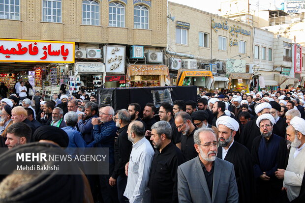 مراسم تشییه همسر آیت الله شبیری زنجانی