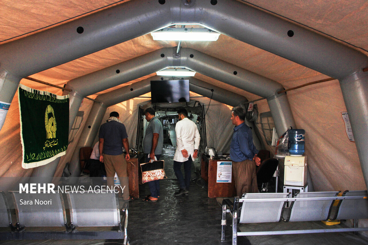 باشماق آماده میزبانی؛ بیمارستان صحرایی مهیای خدمت به زائران اربعین