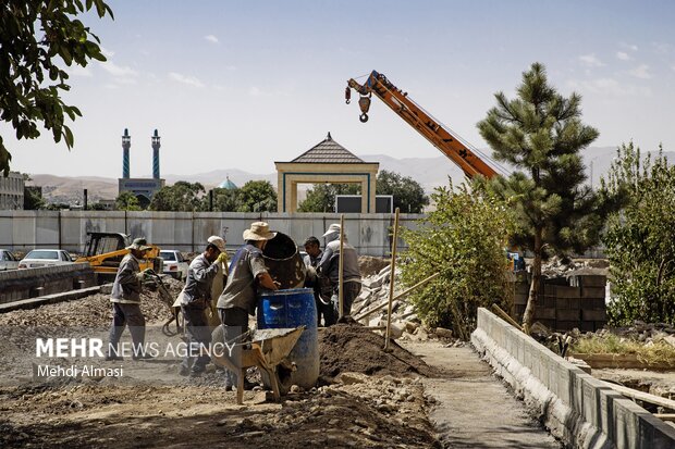 مرمت محوطه تاریخی سبزه میدان زنجان