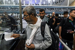 Return of Arbaeen pilgrims from Shalamcheh border gate