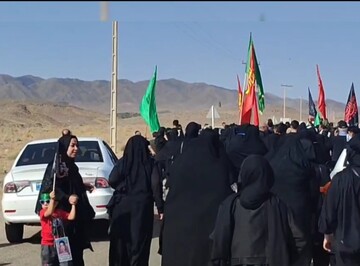 راهپیمایی جاماندگان اربعین حسن آبادسنگیج بسمت امامزاده سلطان نصیر