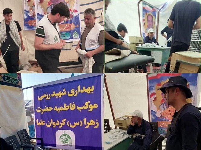 اهالی دشتی در مسیر کربلا خدمات درمانی ارائه میکنند اهالی دشتی در مسیر کربلا خدمات درمانی ارائه میکنند