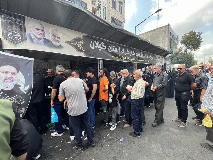 پذیرایی موکب ۴۱۸ شهید کارگری گیلان به جاماندگان اربعین در رشت