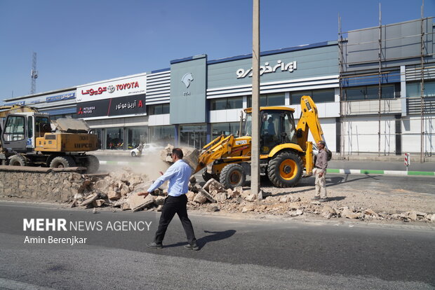 فرونشست زمین پل پیرنیا شیراز