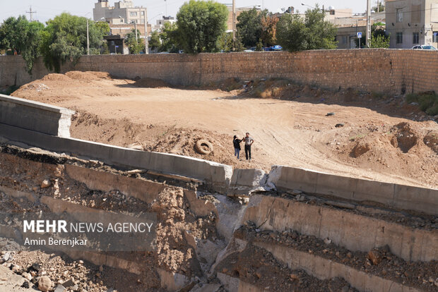 فرونشست زمین پل پیرنیا شیراز