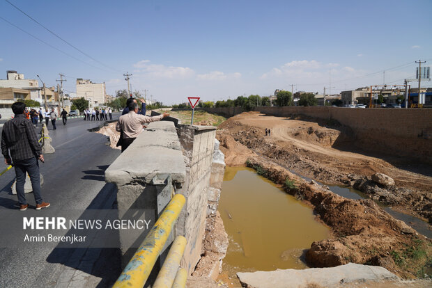 فرونشست زمین پل پیرنیا شیراز