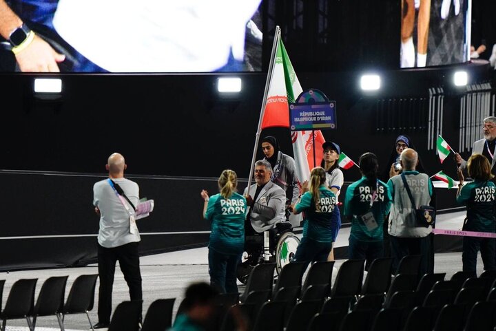 Iran Paralympic team parades in Paris