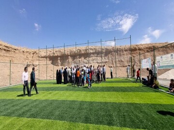 زمین چمن مصنوعی روستای شیخ جعفر افتتاح شد