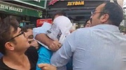 VIDEO: Turkish protesters put a sack on American soldier