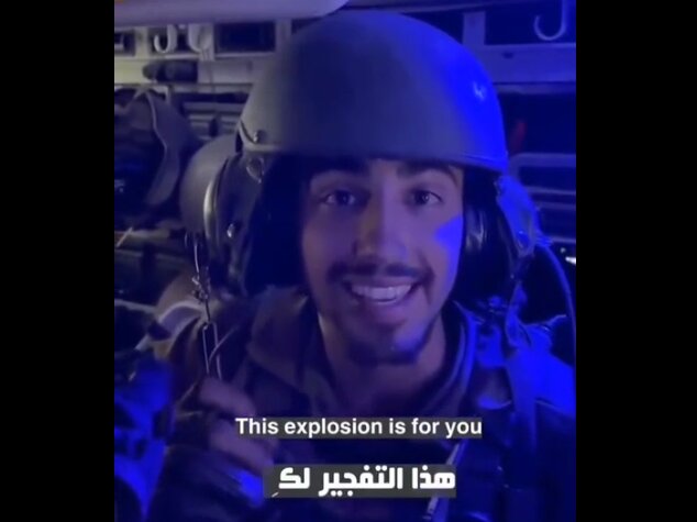 VIDEO: Israeli soldier: "This Explosion is for you"