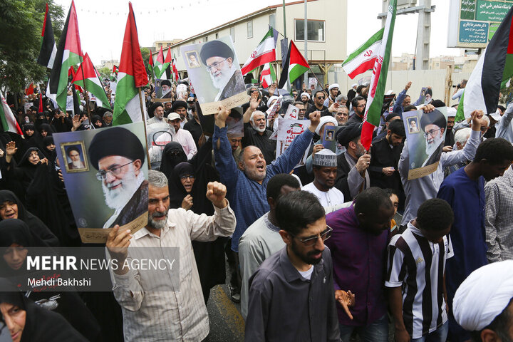 VIDEO: People of Qom hold rally in condemning Israeli crimes