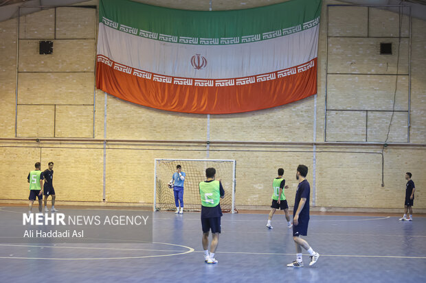 آخرین تمرین تیم ملی فوتسال قبل از اعزام به جام جهانی 19