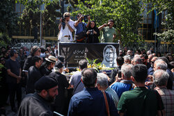 Funeral ceremony of late Iranian artist Pari Saberi