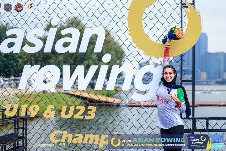 Iranian female rower bags gold at 2024 Asian C’ships