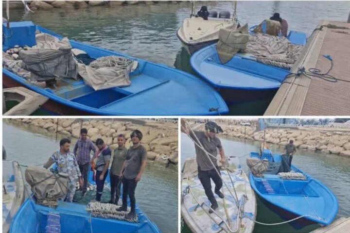 ۲ فروند شناور صید ممنوعه پرساین در آب های استان بوشهر توقیف شدند ۲ فروند شناور صید ممنوعه پرساین در آب های استان بوشهر توقیف شدند