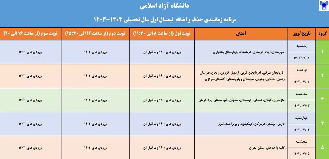 انتخاب واحد تمام دانشجویان دانشگاه آزاد به هفته آینده موکول شد 2