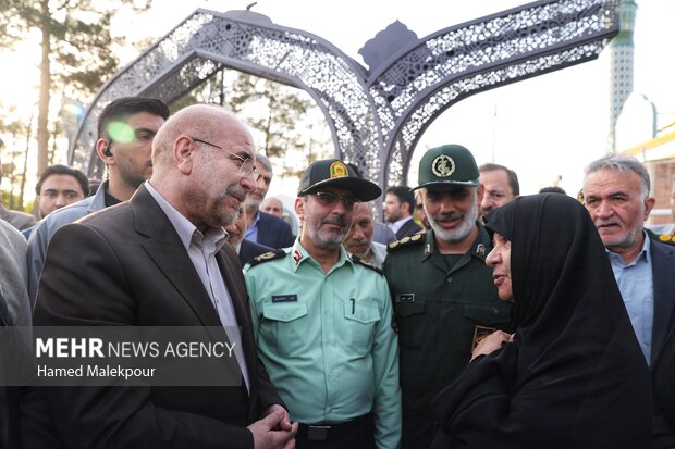 حضور محمدباقر قالیباف رئیس مجلس شورای اسلامی در گلزار شهدای کاشان