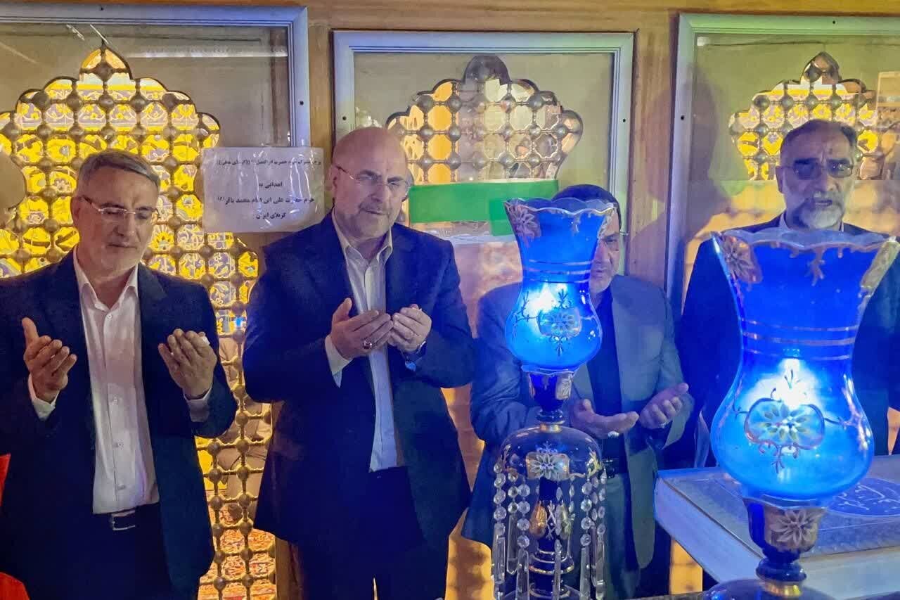 Ghalibaf visits holy shrine of Hazrat Ali ibn Bagher (AS)