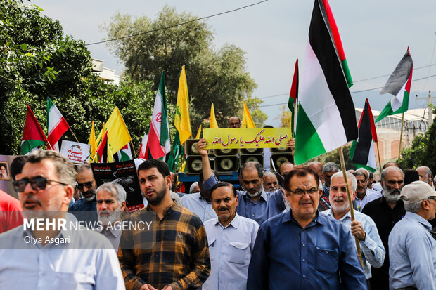 راهپیمایی ضدصهیونیستی «جمعه خشم» در گرگان