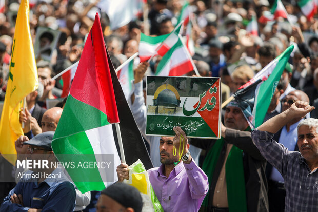 VIDEO: People in Mashhad protest against Israeli crimes