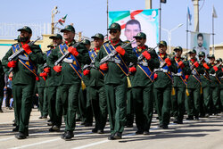 Armed forces parade ceremony in Bojnurd