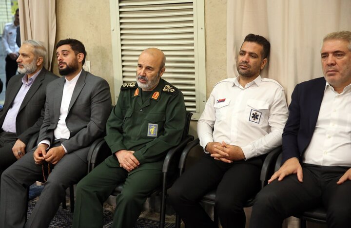 حضور سردار فلاحزاده در دیدار امروز مسئولان نظام با رهبر انقلاب