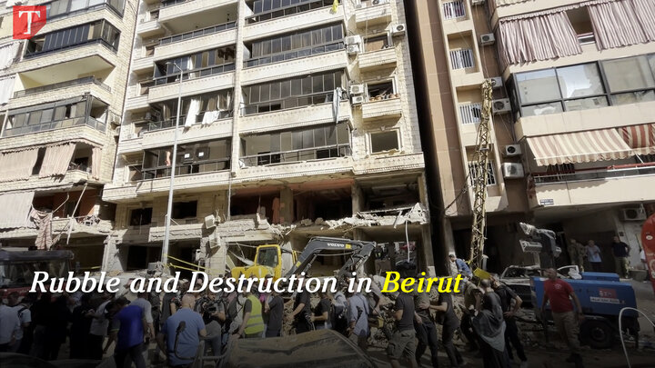 Rubble and Destruction in Beirut