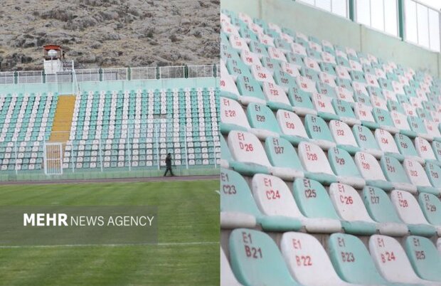 تصاویری از ورزشگاه پر از خالی تختی خرمآباد!