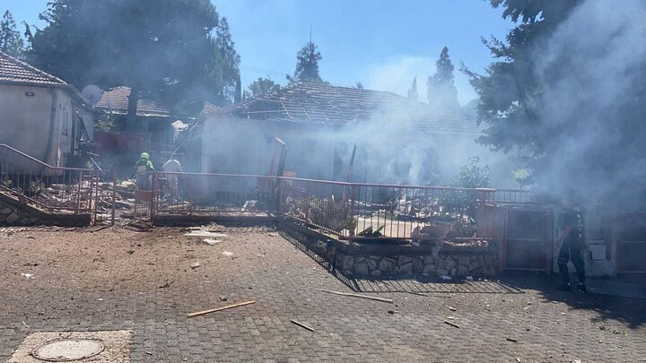 Hizbullah'ın işgal altındaki topraklara füze saldırısından görüntüleri