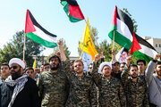 قم میں صہیونی جارحیت کے خلاف اور مسلح افواج کی حمایت میں عظیم اجتماع کے انعقاد