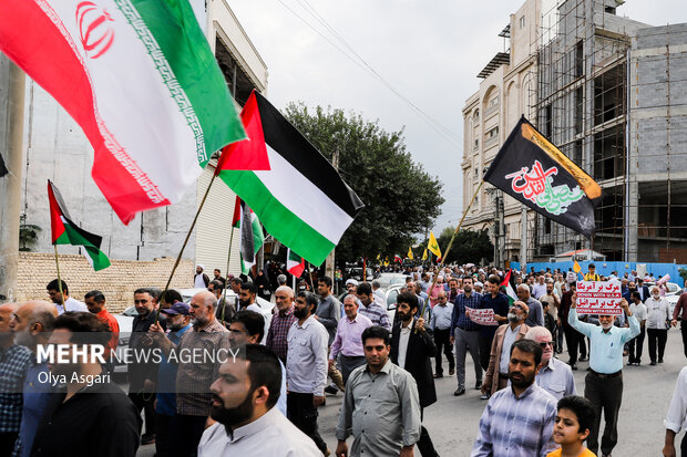 راهپیمایی ضدصهیونیستی «جمعه خشم» در گرگان