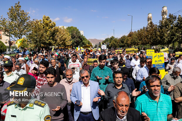 راهپیمایی ضدصهیونیستی «جمعه خشم» در زنجان