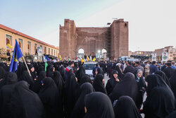 People of Tabriz gathering in condemnation of Israeli crimes