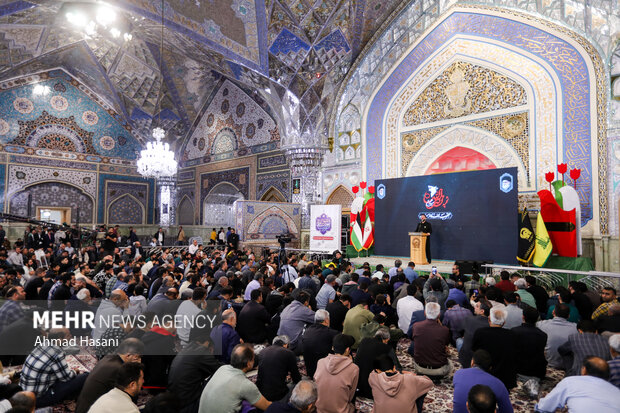 
Martyr Nasrallah remembered in Imam Reza Shrine
