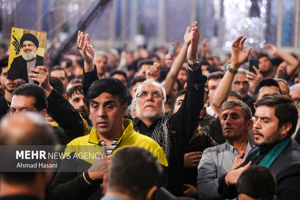 
Martyr Nasrallah remembered in Imam Reza Shrine
