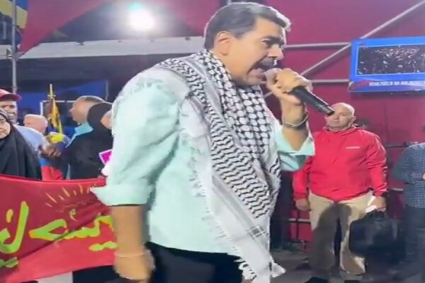 Nicholas Maduro attends pro-Palestine, Lebanon rally